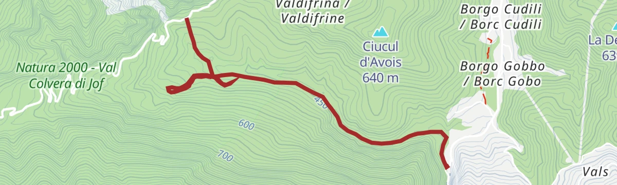 Route map: Sentiero dei Landris